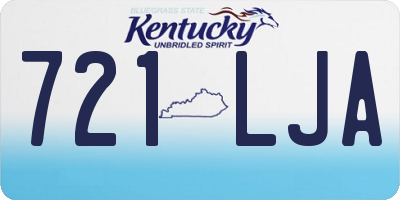 KY license plate 721LJA