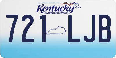 KY license plate 721LJB