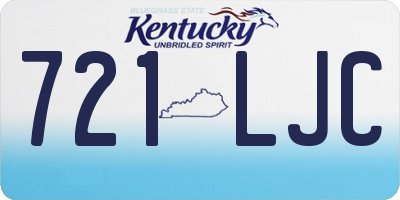 KY license plate 721LJC
