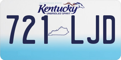 KY license plate 721LJD