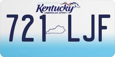 KY license plate 721LJF