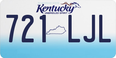KY license plate 721LJL