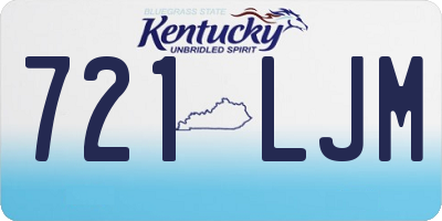 KY license plate 721LJM