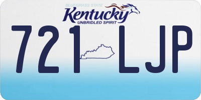 KY license plate 721LJP