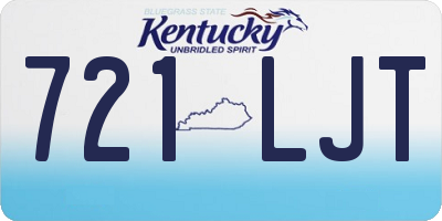 KY license plate 721LJT