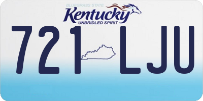 KY license plate 721LJU