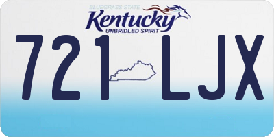 KY license plate 721LJX