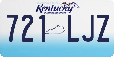 KY license plate 721LJZ
