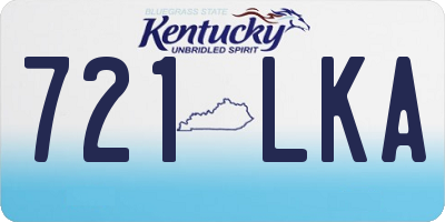 KY license plate 721LKA