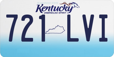 KY license plate 721LVI