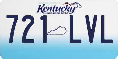 KY license plate 721LVL