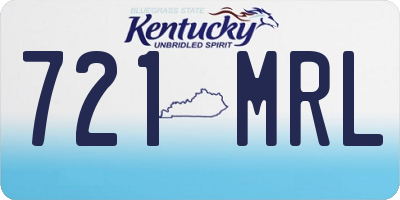 KY license plate 721MRL