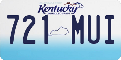 KY license plate 721MUI