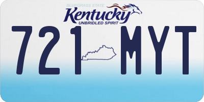KY license plate 721MYT