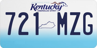 KY license plate 721MZG