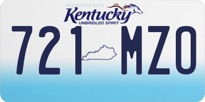 KY license plate 721MZO