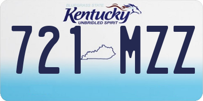 KY license plate 721MZZ