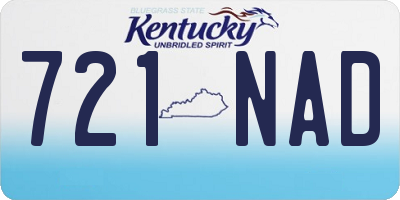 KY license plate 721NAD