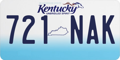 KY license plate 721NAK