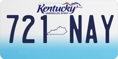KY license plate 721NAY