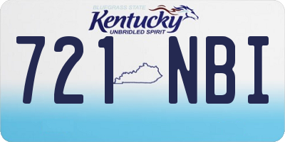 KY license plate 721NBI