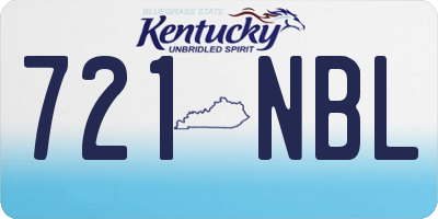 KY license plate 721NBL