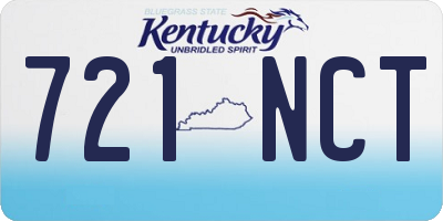 KY license plate 721NCT