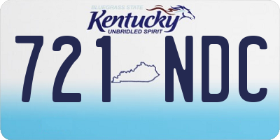 KY license plate 721NDC
