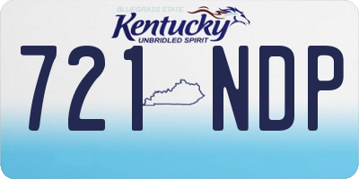 KY license plate 721NDP