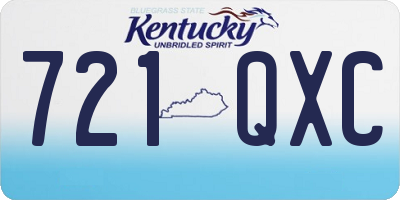 KY license plate 721QXC