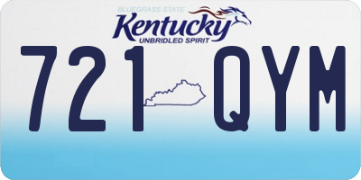 KY license plate 721QYM