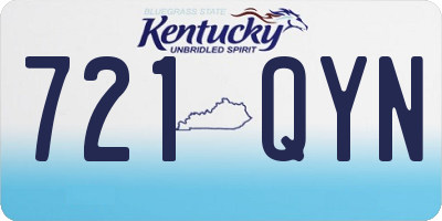 KY license plate 721QYN