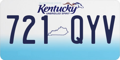 KY license plate 721QYV
