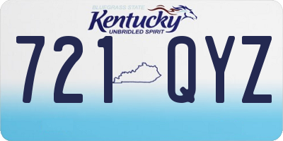KY license plate 721QYZ