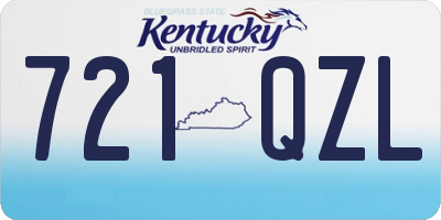 KY license plate 721QZL