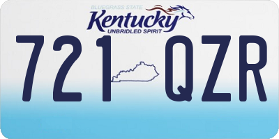 KY license plate 721QZR