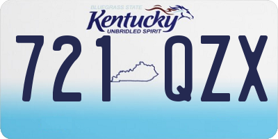 KY license plate 721QZX