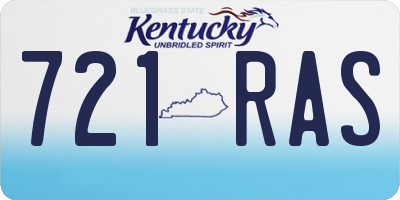 KY license plate 721RAS