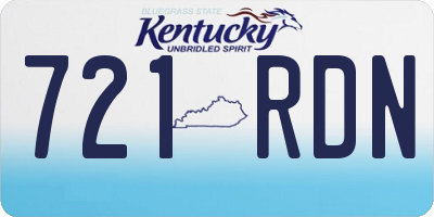 KY license plate 721RDN