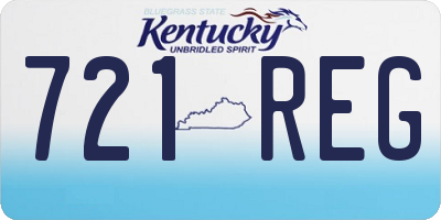 KY license plate 721REG
