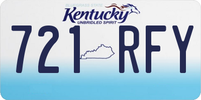 KY license plate 721RFY