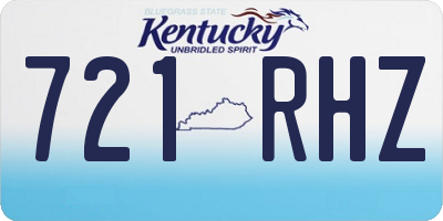 KY license plate 721RHZ