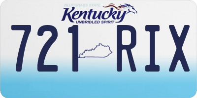 KY license plate 721RIX
