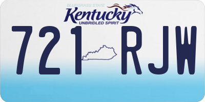 KY license plate 721RJW