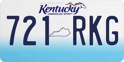 KY license plate 721RKG