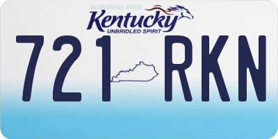 KY license plate 721RKN