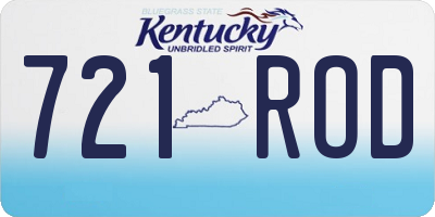 KY license plate 721ROD