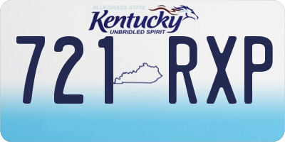 KY license plate 721RXP