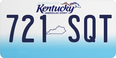 KY license plate 721SQT