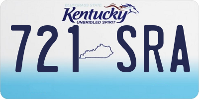 KY license plate 721SRA